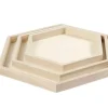 Set 3 Bandejas de Madera Hexagonales Creativ Company