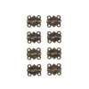Set 8 Bisagras Decorativas Bronce Antiguo Pequeñas