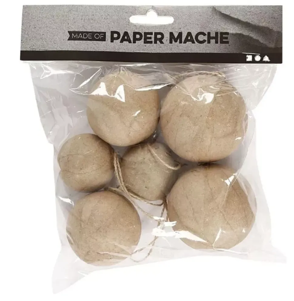 Set 6 Bolas Papel Maché Creativ Company