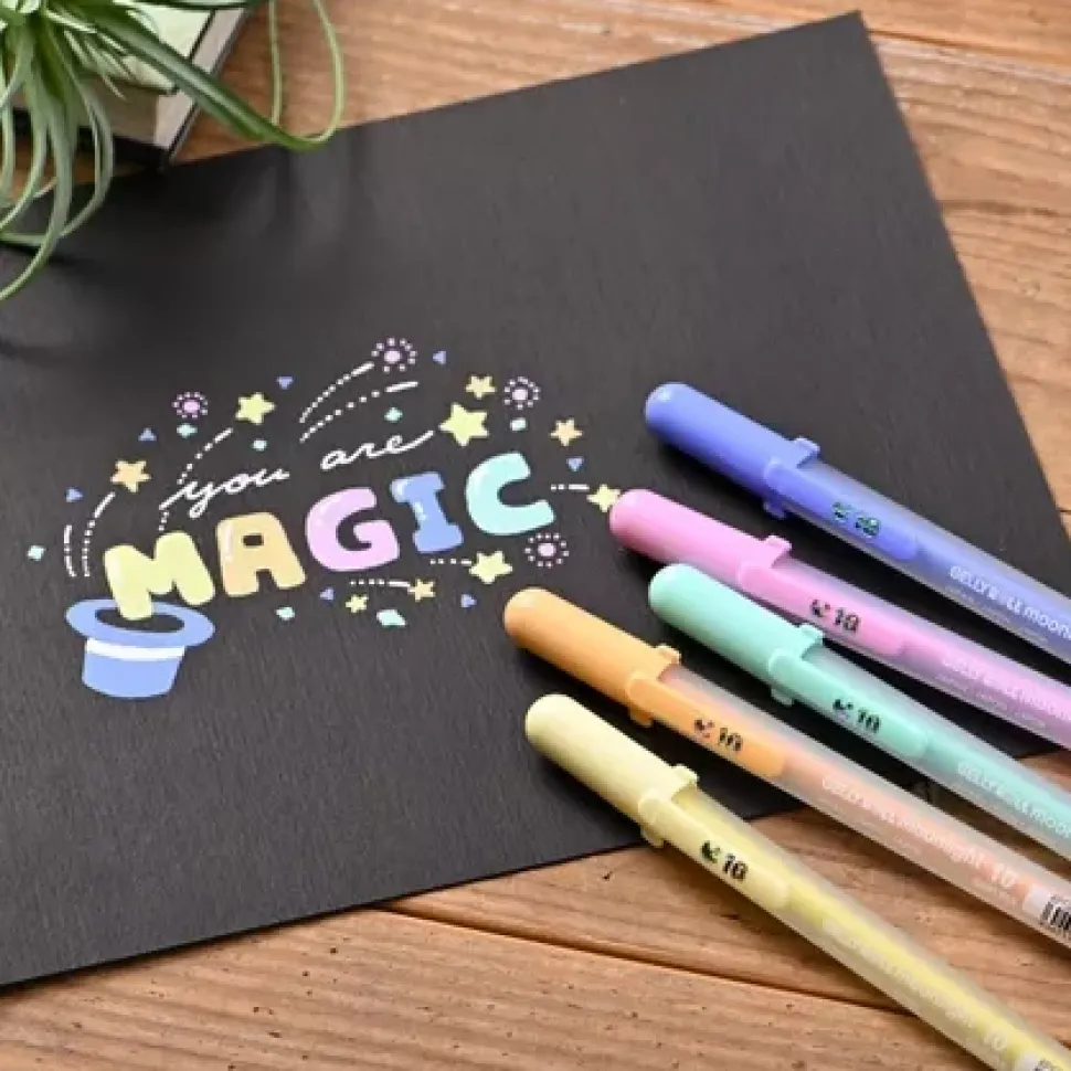 Set 8 Bolígrafos de gel pastel Bold Gelly Roll Moonlight Sakura