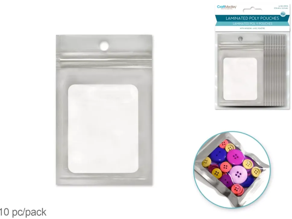 Set 10 Bolsas Ziplock Plata Multicraft