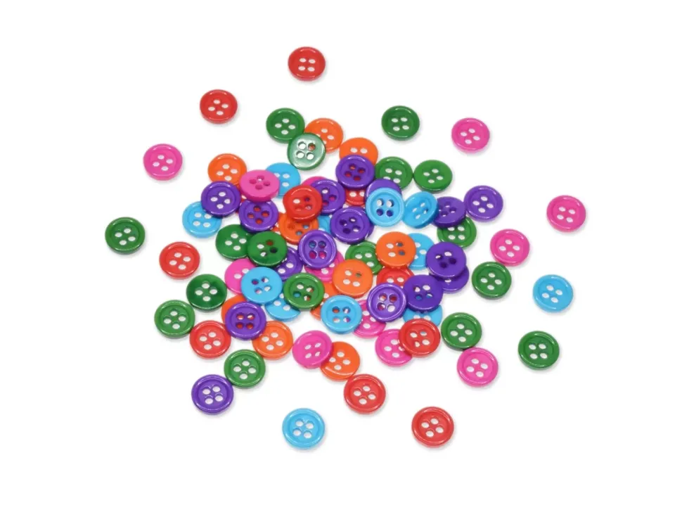 Set 80 Botones Color Brillante Multicraft 9mm