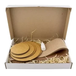 Set 3 cajas circulares de regalo kraft Fabrika Decoru