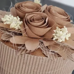 Set 3 cajas circulares de regalo kraft Fabrika Decoru