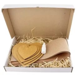 Set 3 cajas corazón de regalo kraft Fabrika Decoru