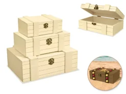 Set 3 Cajas de Madera MultiCraft