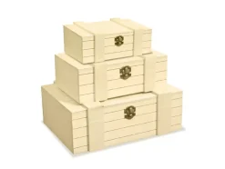 Set 3 Cajas de Madera MultiCraft