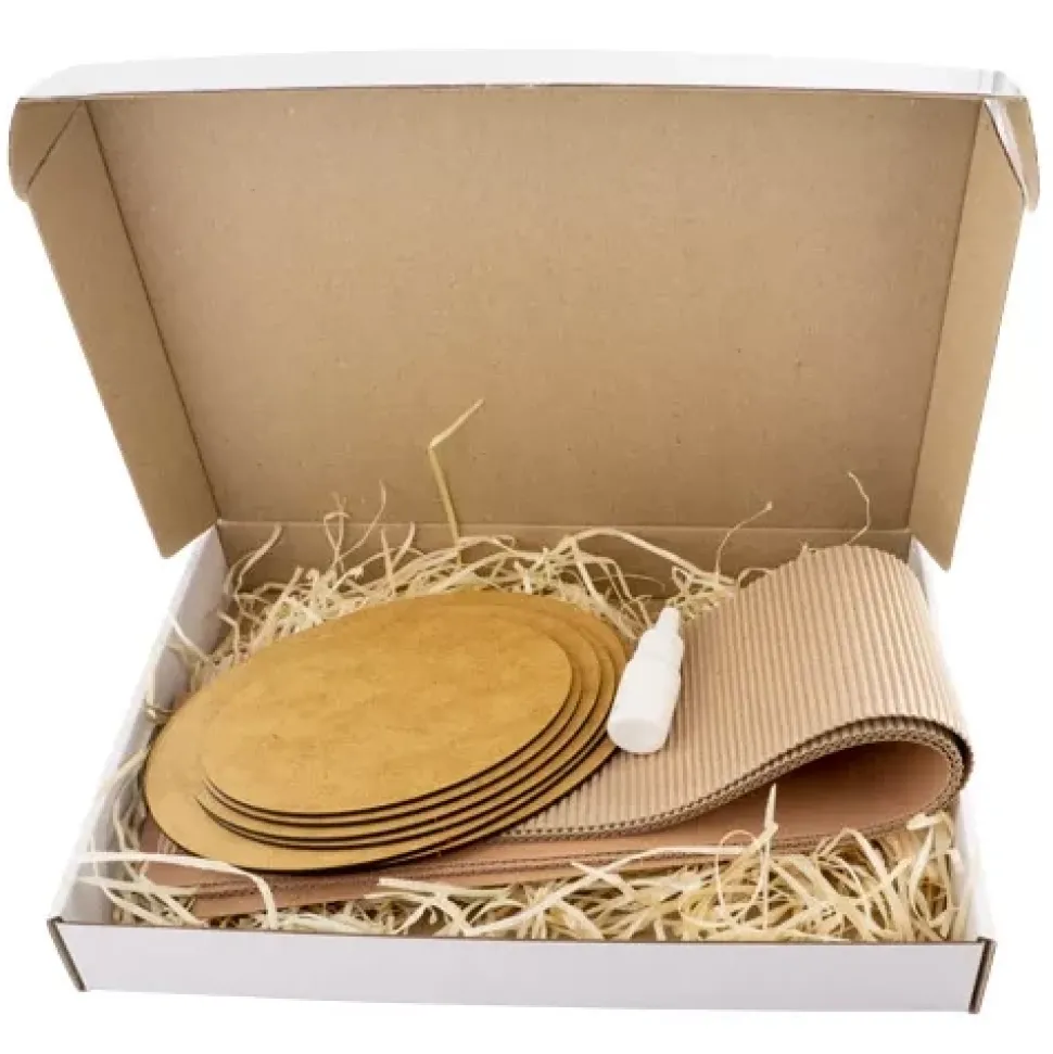 Set 3 cajas ovaladas de regalo kraft Fabrika Decoru