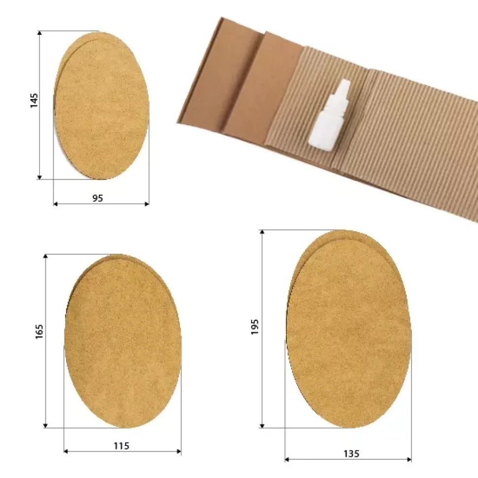 Set 3 cajas ovaladas de regalo kraft Fabrika Decoru