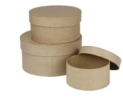 Set 3 Cajas Redondas de Papel Maché Creativ Company