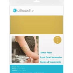 Set 2 Calcomanías Tatuajes Dorado Silhouette