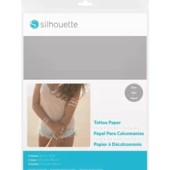 Set 2 Calcomanías Tatuajes Plateado Silhouette