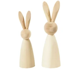 Set 2 Conejos de Madera Creativ Company