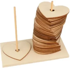 Set 50 Corazones madera + Base On se Marie Artemio