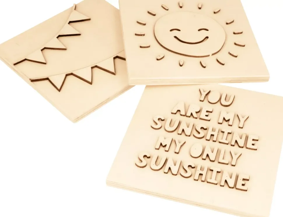 Set 3 Cuadros de Madera Jolies Comptines Artemio