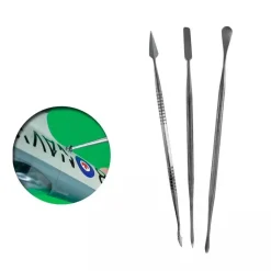 Set 3 curetas de acero inoxidable Vallejo