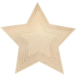 Set 6 Estrellas de Madera Rayher