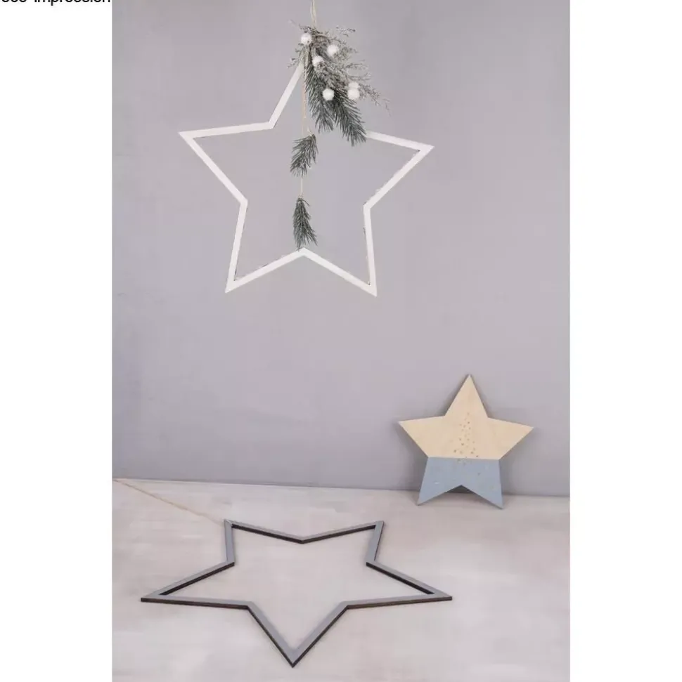 Set 6 Estrellas de Madera Rayher