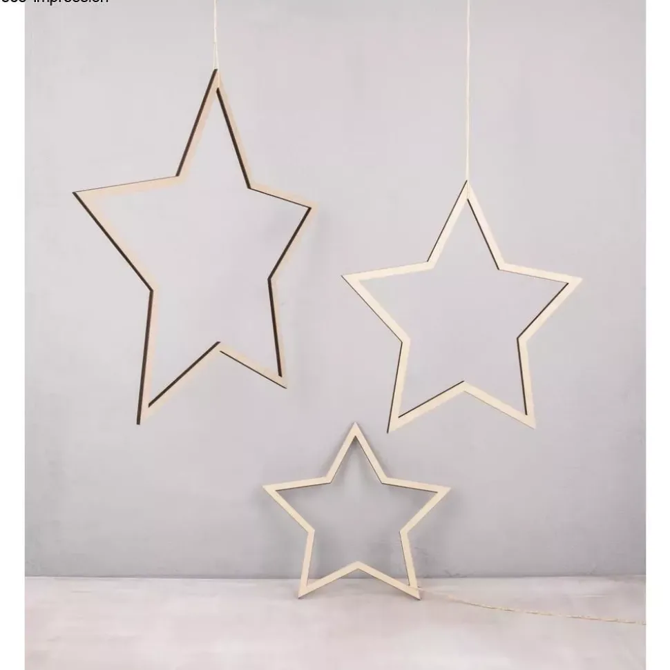 Set 6 Estrellas de Madera Rayher