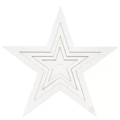Set 4 Estrellas de Madera Blanco Halbach