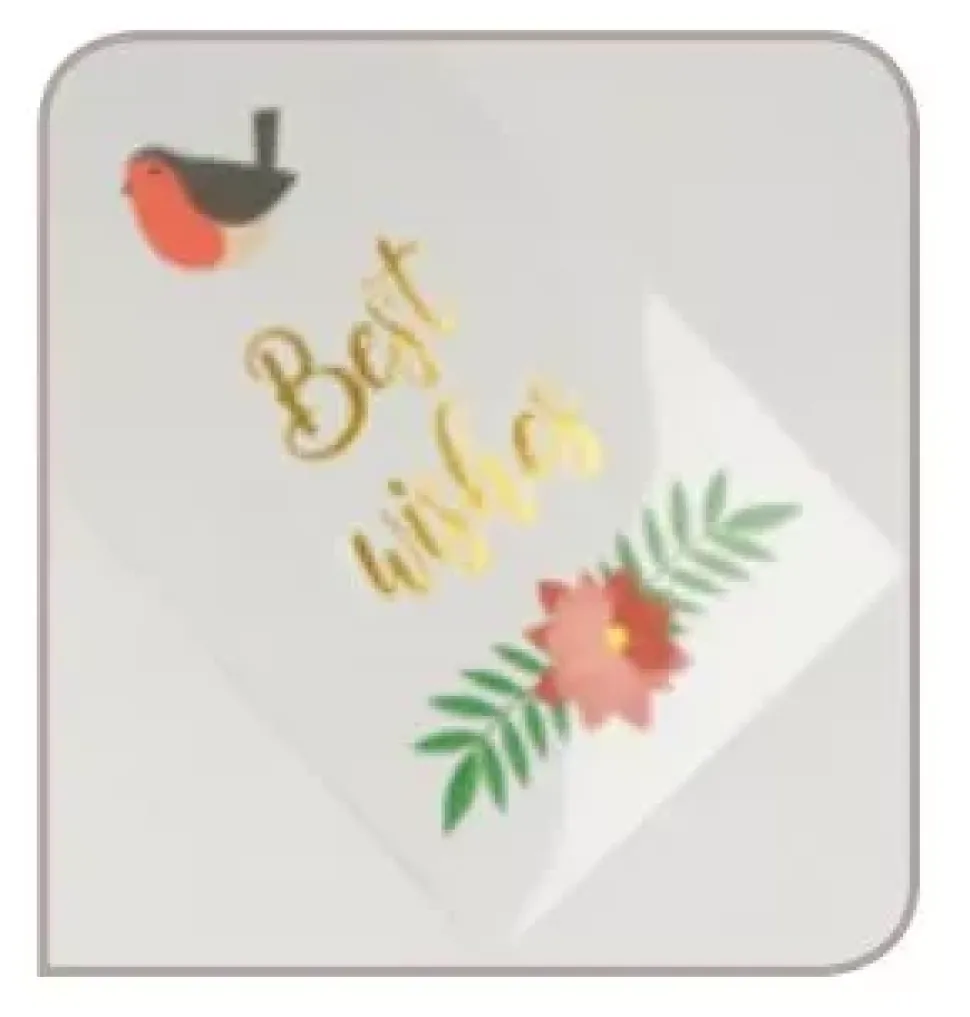 Set 8 Etiquetas en Acetato Merry Christmas Artemio