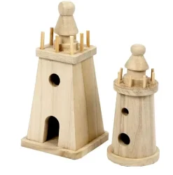 Set 2 Faros de Madera Creativ Company