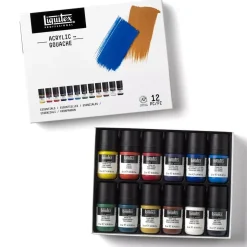 Set 12 Gouache Acrílico Essentials Liquitex 22ml