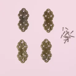 Set 4 Herrajes Metálicos Vintage Bronze