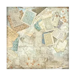 Set 4 hojas de tela Fabric Alterego Stamperia 30x30cm