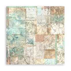 Set 4 hojas de tela Fabric Wonderland Stamperia 30x30cm