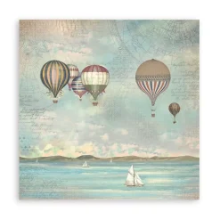 Set 4 hojas de tela Fabric Sea Land Stamperia 30x30cm