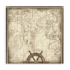 Set 4 hojas de tela Fabric Sea Land Stamperia 30x30cm