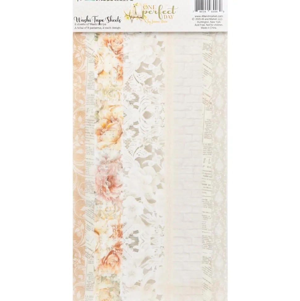 Set 2 hojas de washi tape One Perfect Day 49 and Market
