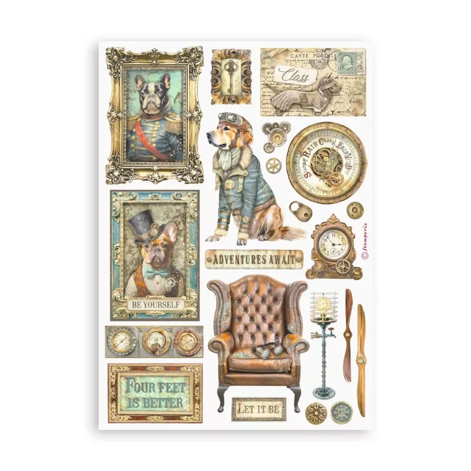 Set 8 hojas de Washi tape Alterego Stamperia