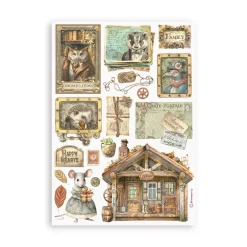 Set 8 hojas de Washi tape Alterego Stamperia