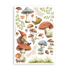 Set 8 hojas de washi tape Romantic Hidden Grove Stamperia A5