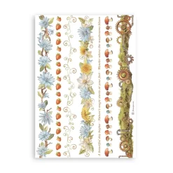 Set 8 hojas de washi tape Romantic Hidden Grove Stamperia A5