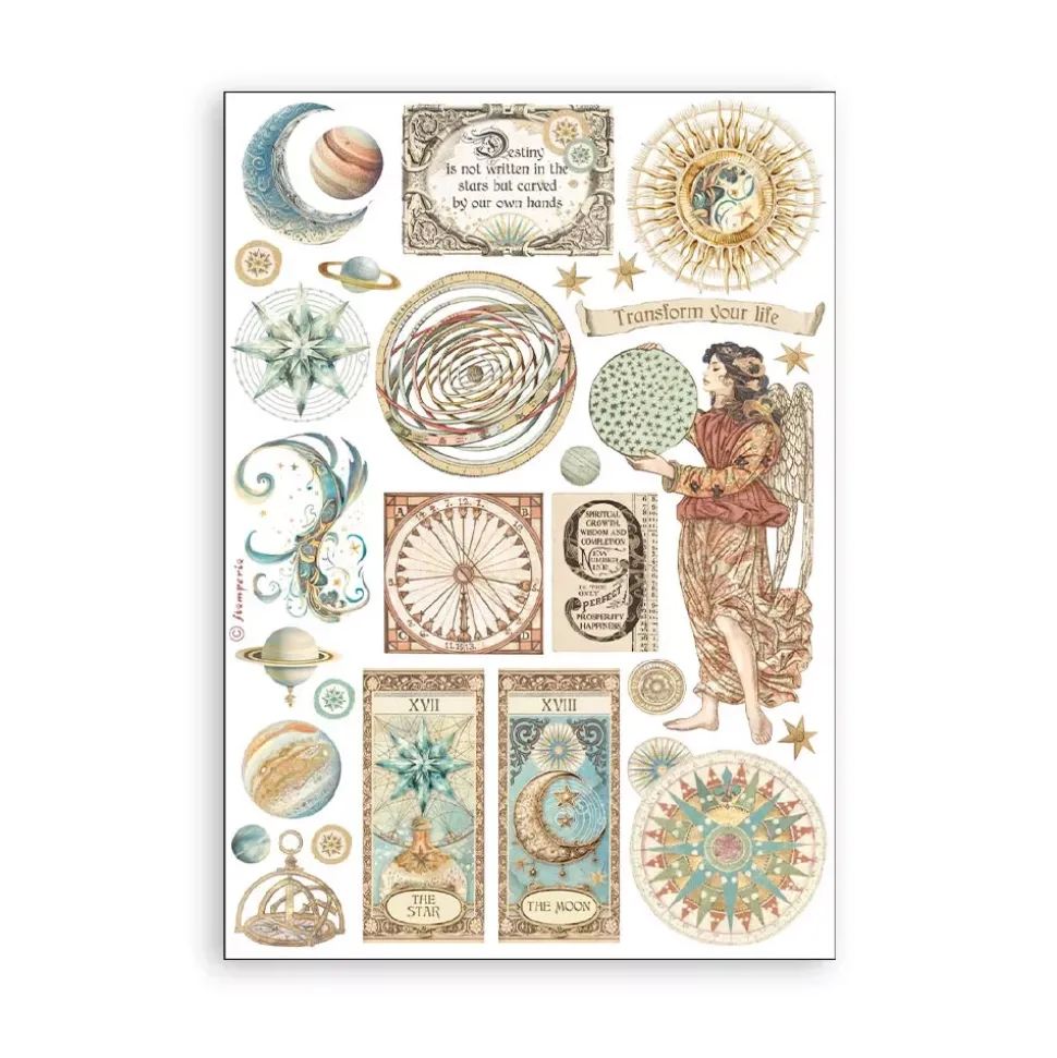 Set 8 hojas de washi tape Fortune Stamperia A5