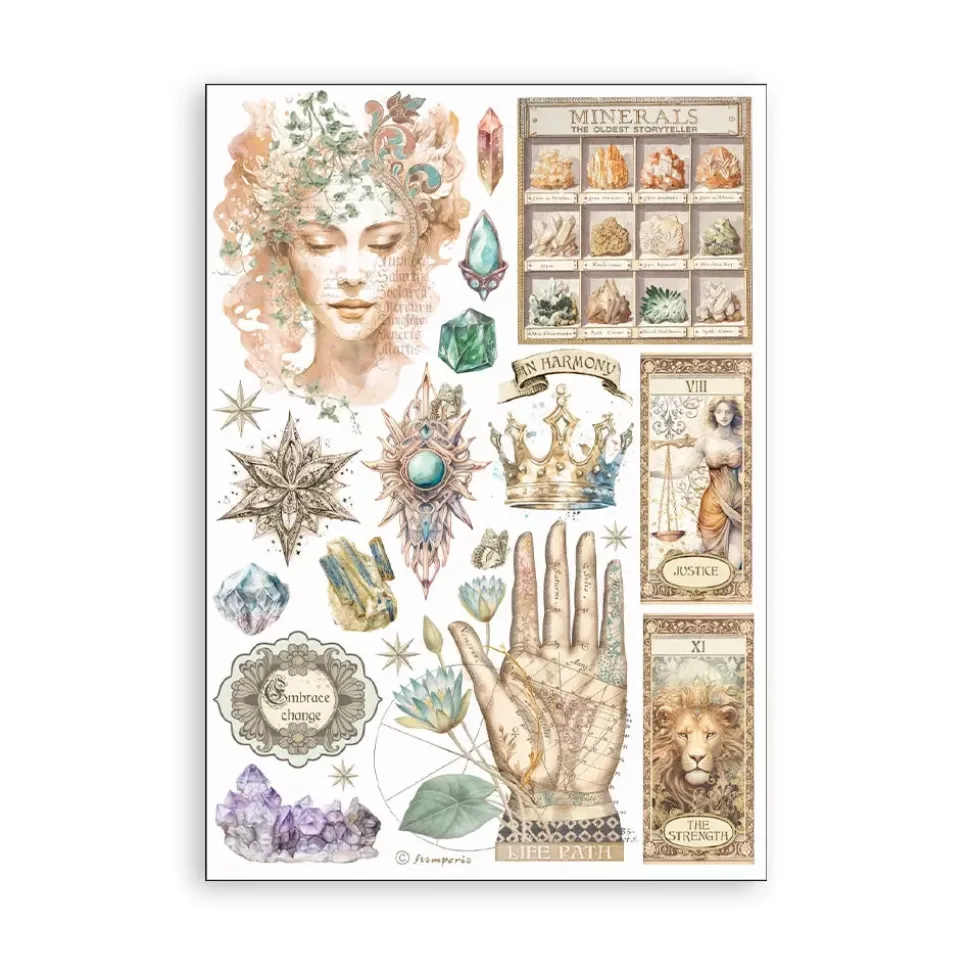 Set 8 hojas de washi tape Fortune Stamperia A5