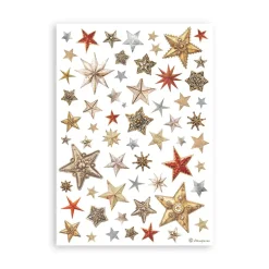 Set 8 hojas de Washi tape Romantic Gear Up For Christmas Stamperia