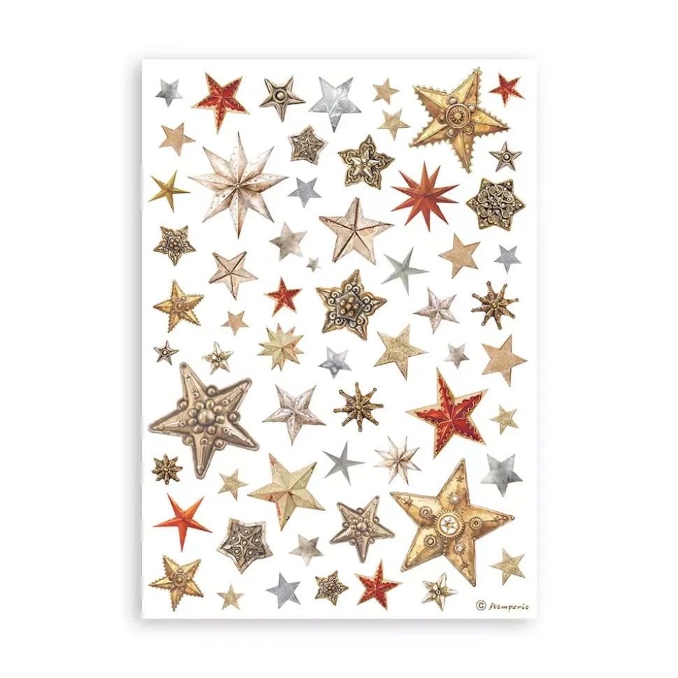 Set 8 hojas de Washi tape Romantic Gear Up For Christmas Stamperia