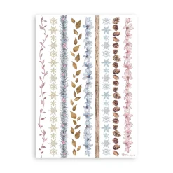 Set 8 hojas de Washi tape Dewdrops Stamperia