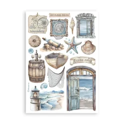 Set 8 hojas de Washi tape Silent Sea Stamperia