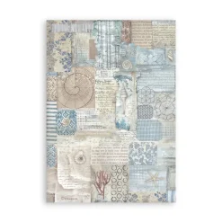 Set 8 hojas de Washi tape Silent Sea Stamperia