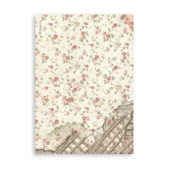 Set 8 hojas de washi tape House of Roses Stamperia A5