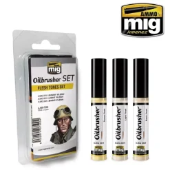 Set 3 óleos con pincel aplicador Flesh Tones Oilbrusher 10ml