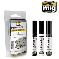 Set 3 óleos con pincel aplicador Starships Color Oilbrusher 10ml