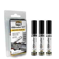 Set 3 óleos con pincel aplicador Bare Metal Colors Oilbrusher 10ml
