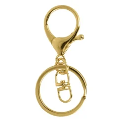 Set 4 llaveros dorados con mosquetón Artemio