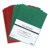 Set 10 láminas de foam Glitter Red & Green Spellbinders